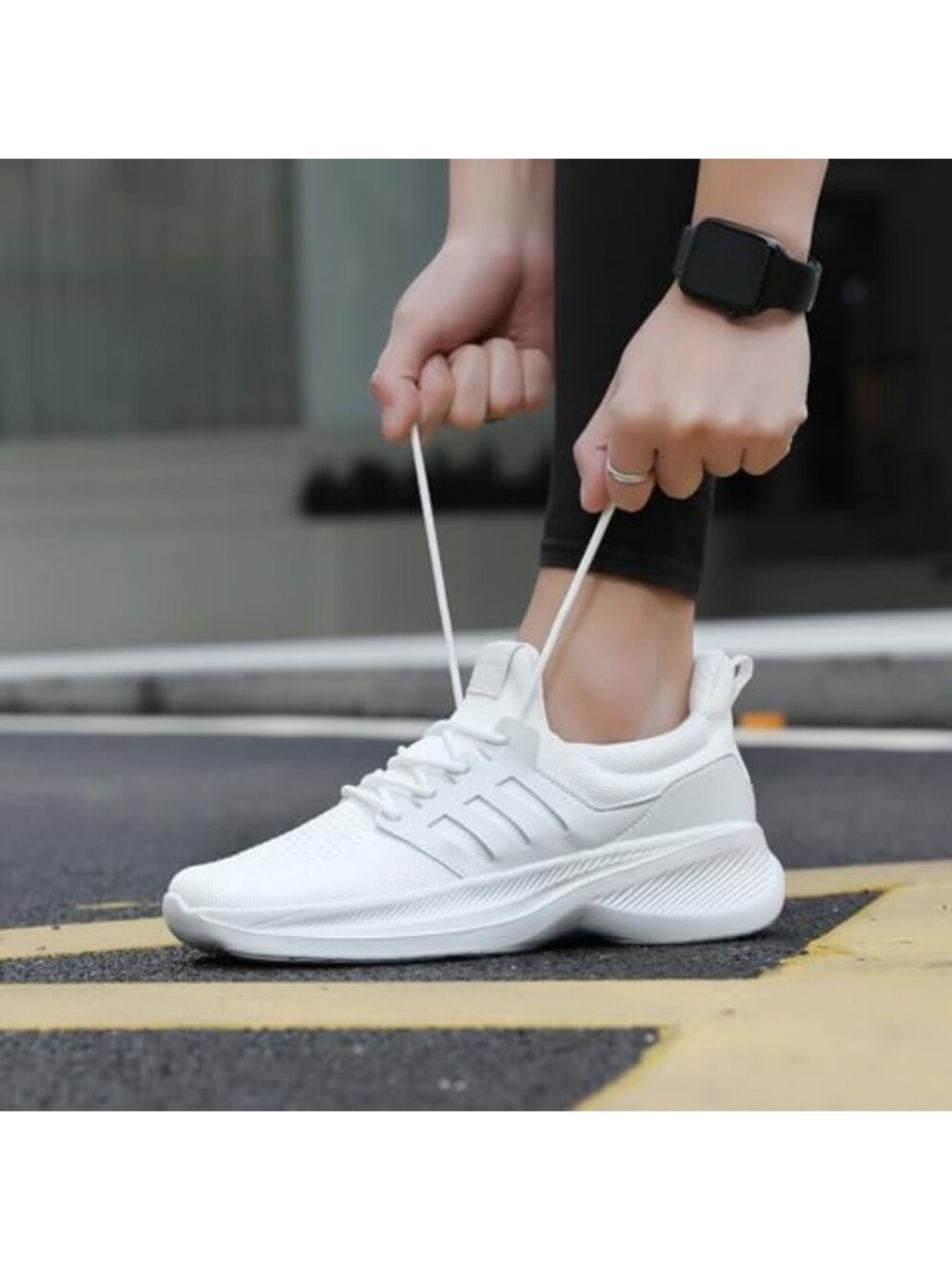 Lightweight Breathable Men's Running & Walking Shoes - Comfortable Lace-up Mesh - Picture 2 of 7